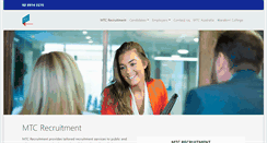 Desktop Screenshot of mtcrecruitment.com.au